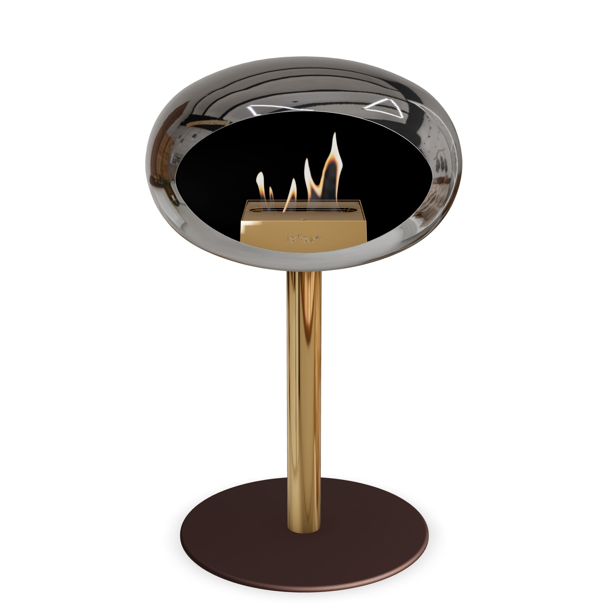 Le Feu Steel Low Dome <br>Chromed Silver