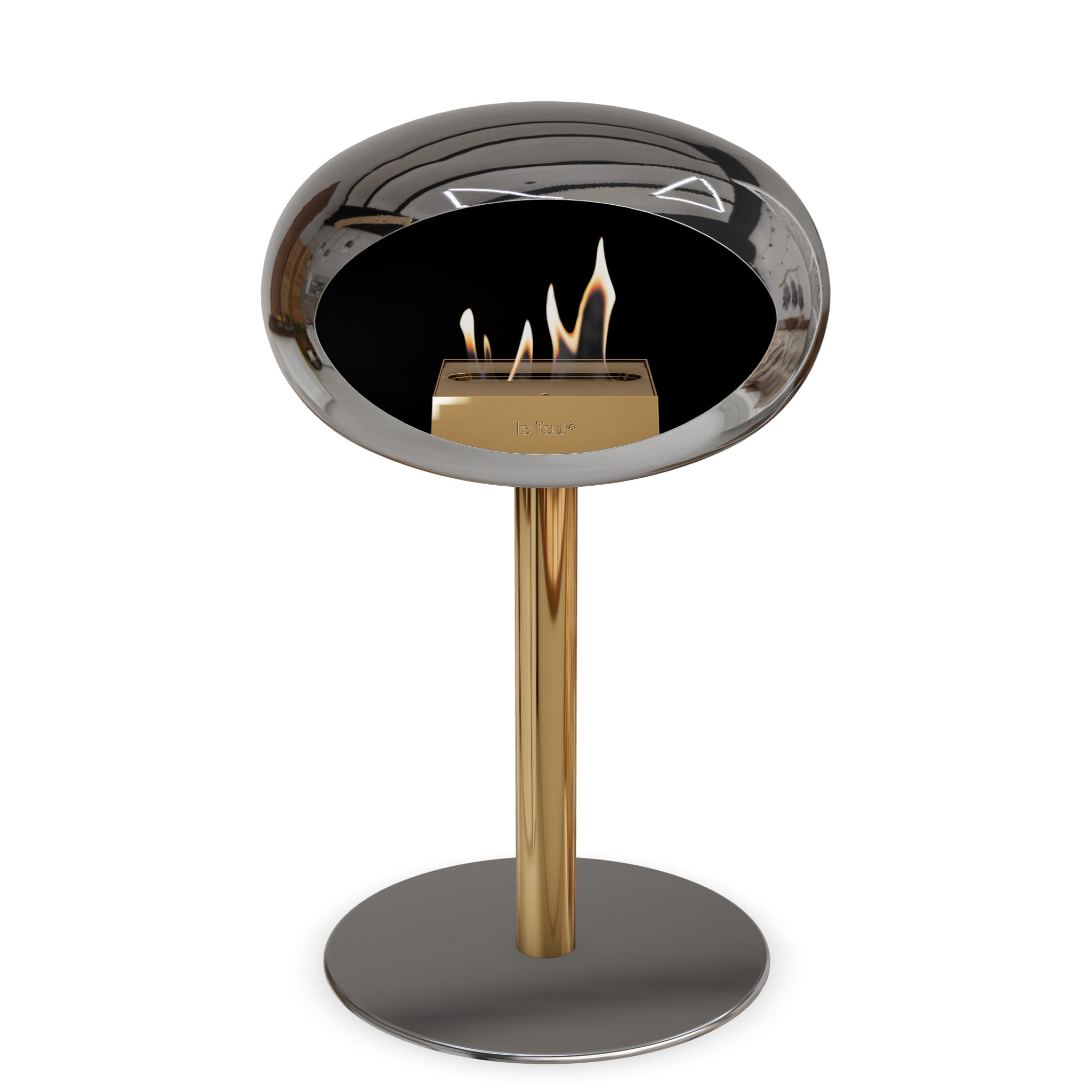 Le Feu Steel Low Dome <br>Chromed Silver