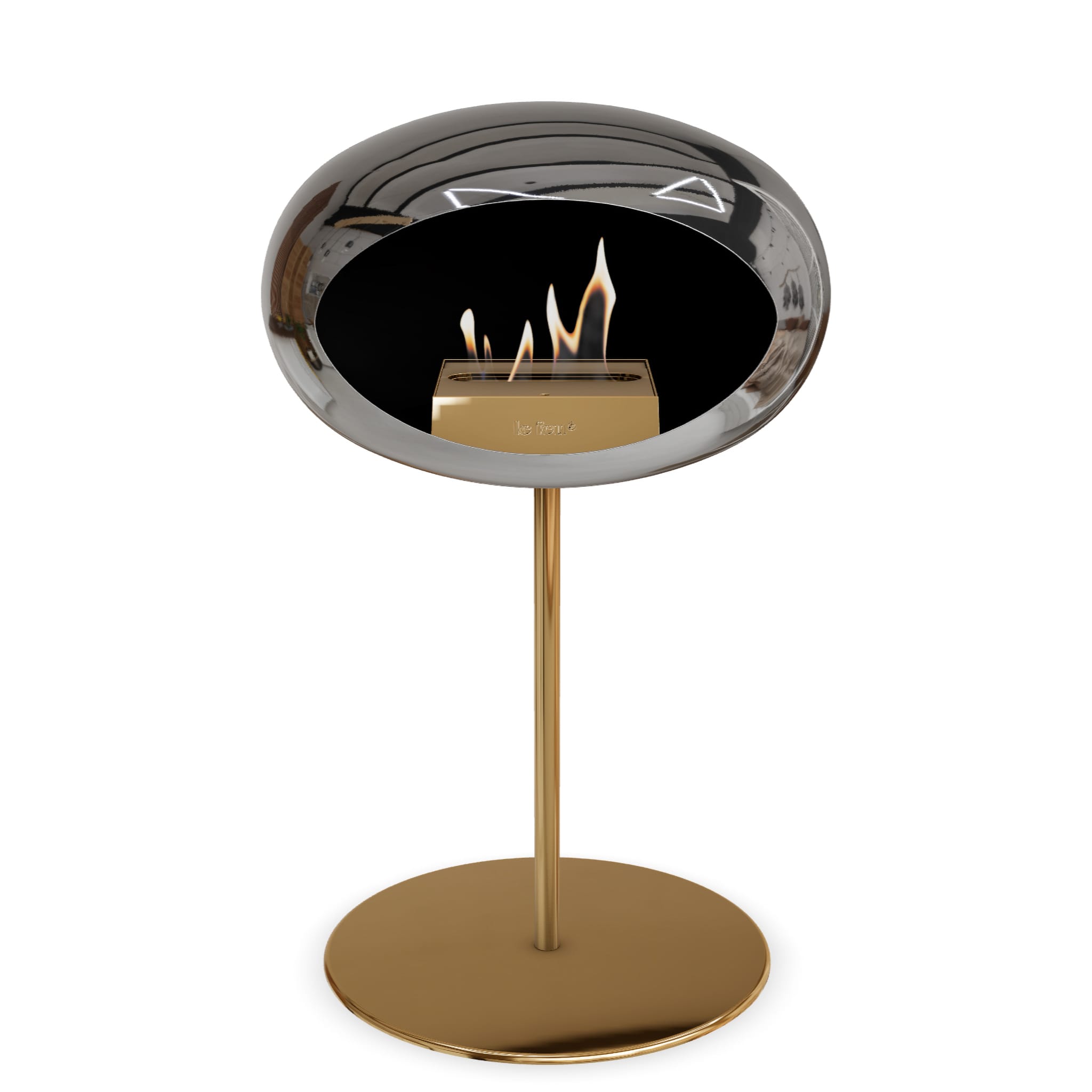 Le Feu Steel Low Dome <br>Chromed Silver