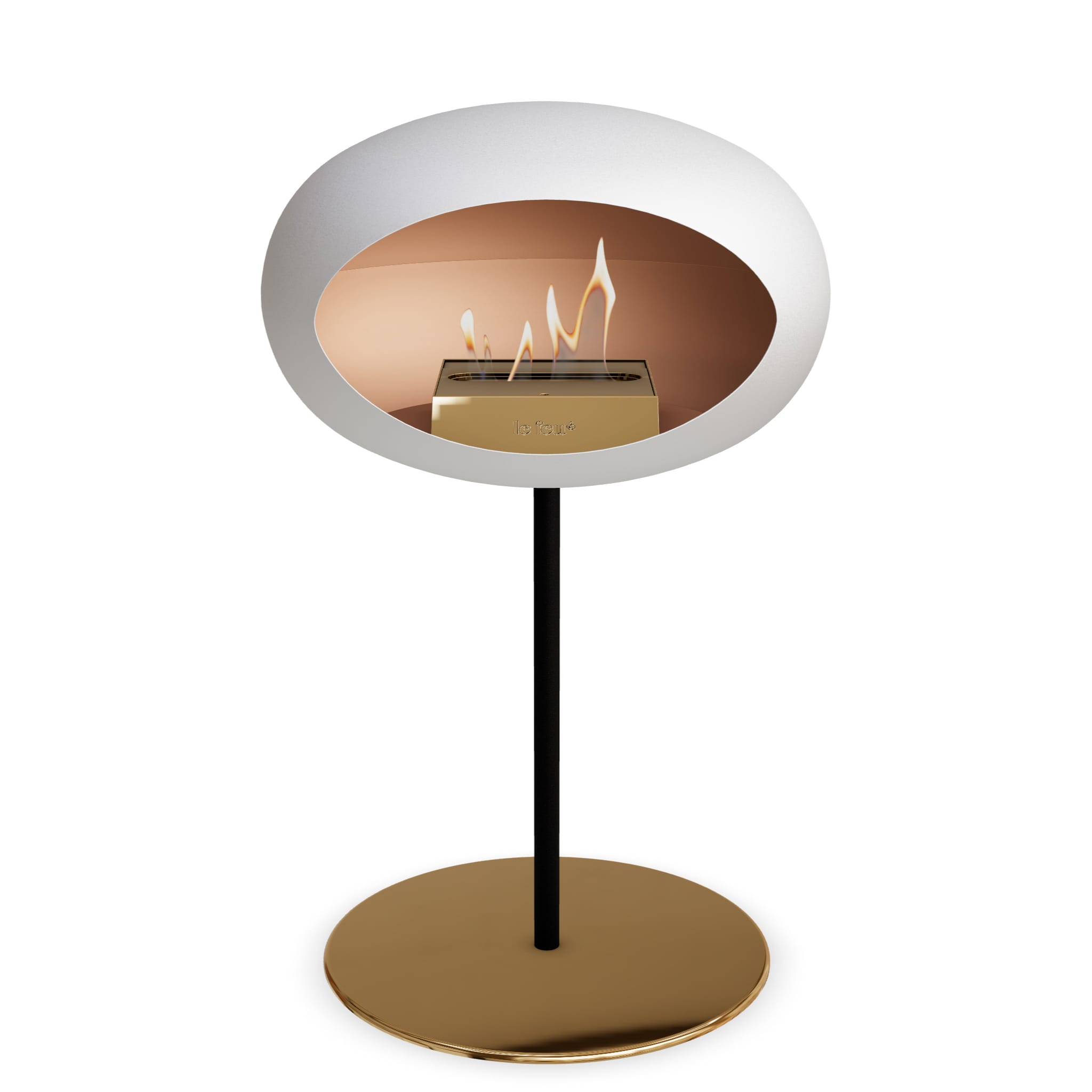 Le Feu Steel Low Dome <br>White