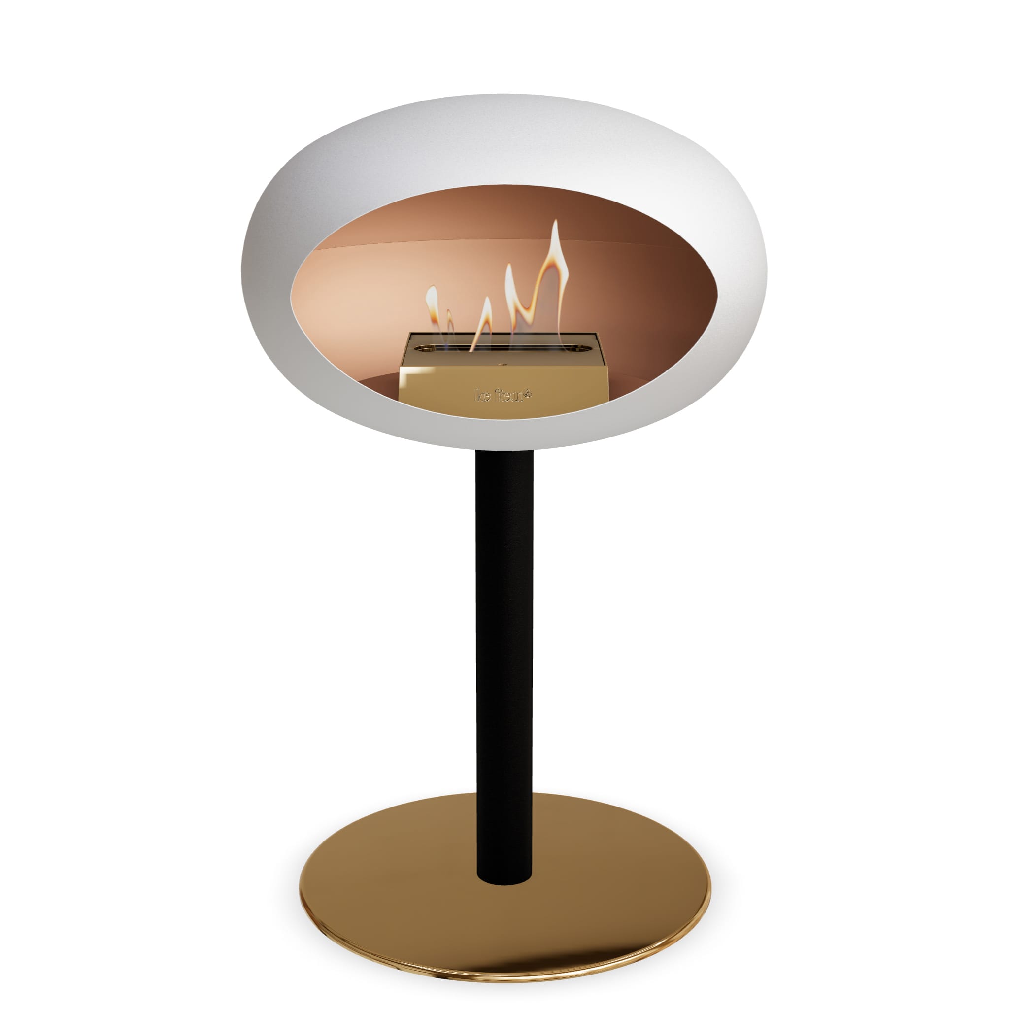 Le Feu Steel Low Dome <br>White