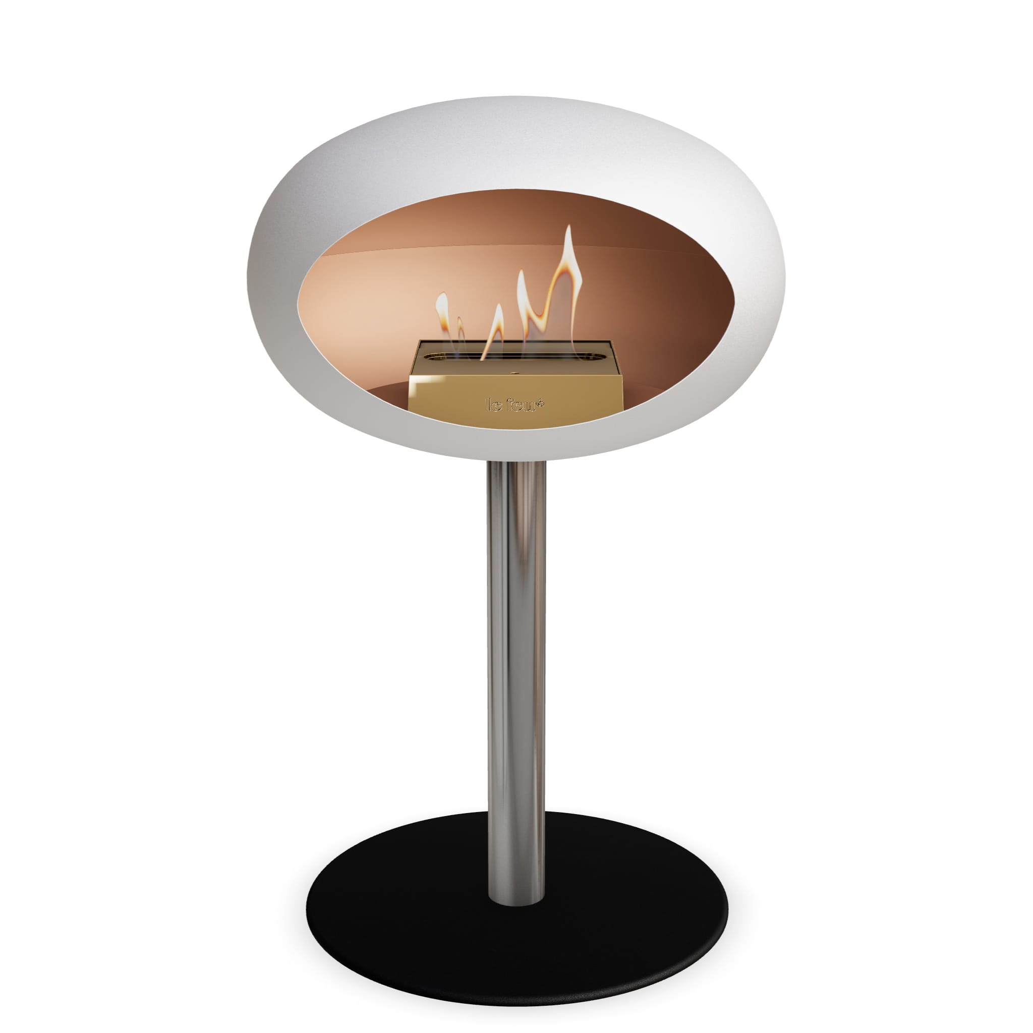 Le Feu Steel Low Dome <br>White