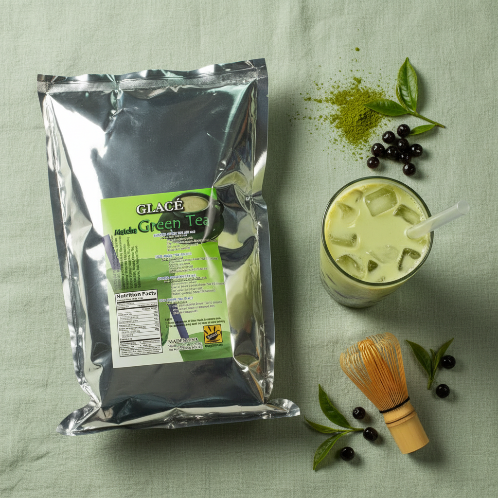 Matcha Flat Lay - Bag & Case