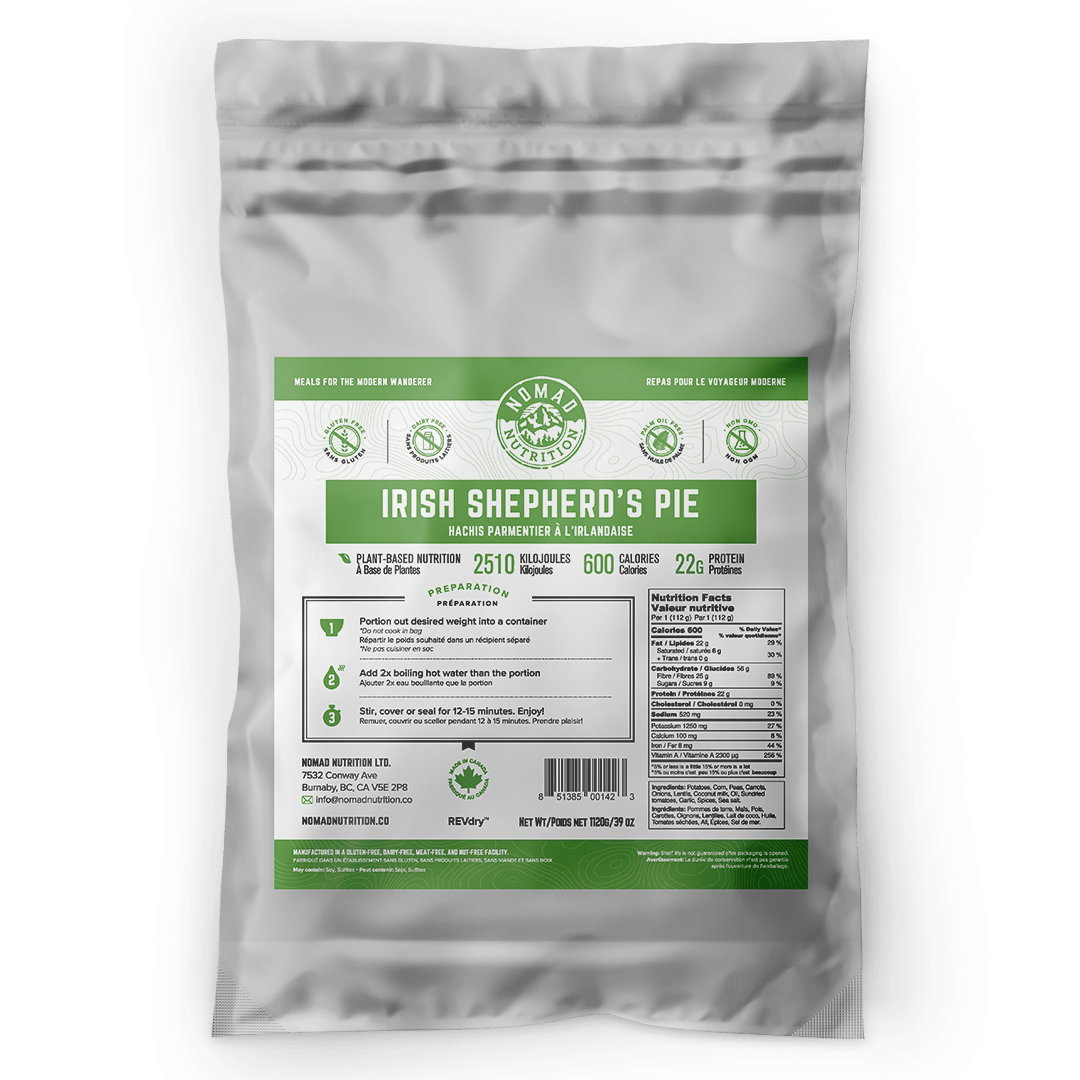 Package of Irish Shepherd's Pie with a green label on a white background