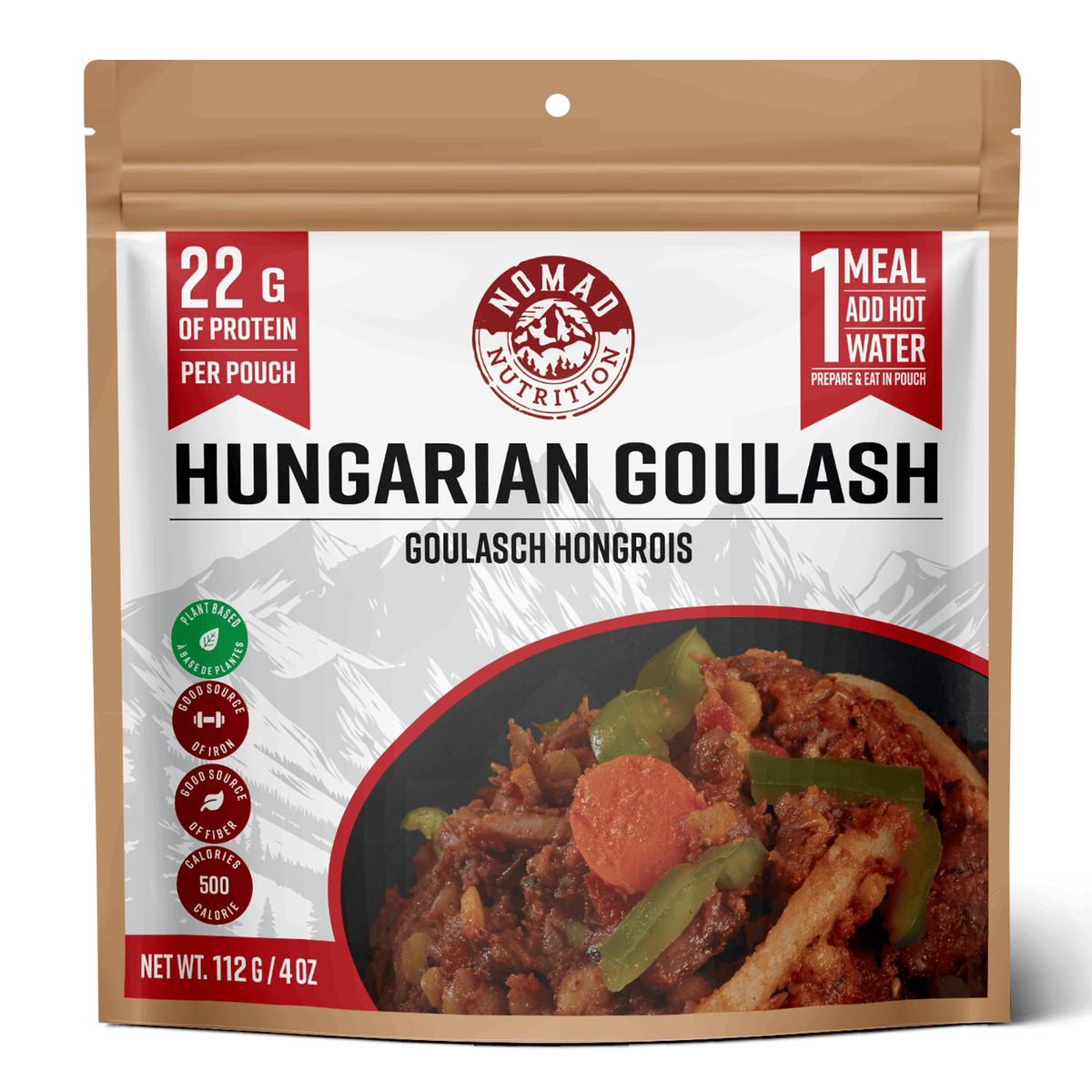 Nomad Nutrition Hungarian Goulash package on a white background