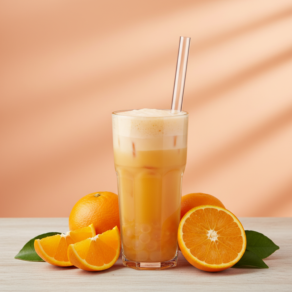 Orange Bubble Tea Lifestyle