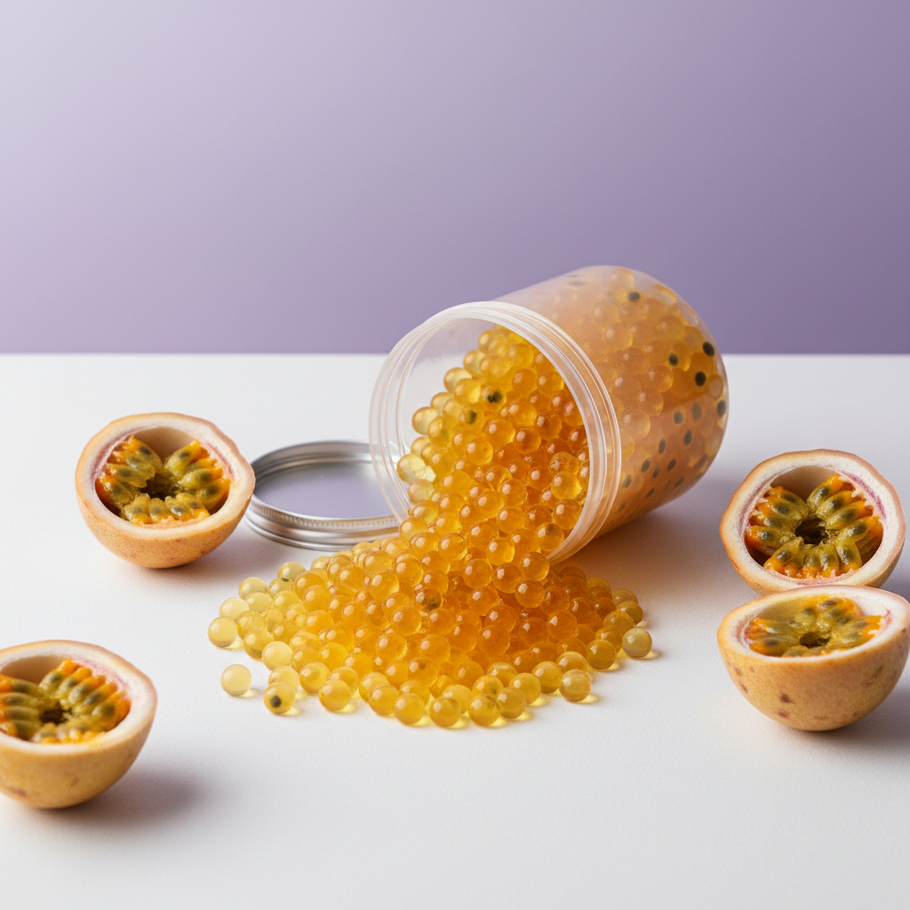 Passionfruit Boba Flat Lay