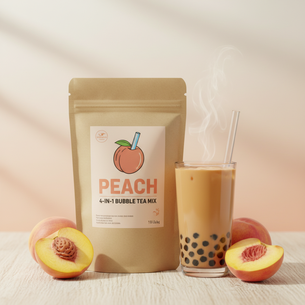 Peach Bubble Tea Hero