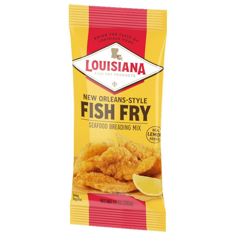 Louisiana New Orleans Style Crispy Fish Fry Coating Mix, 10 oz