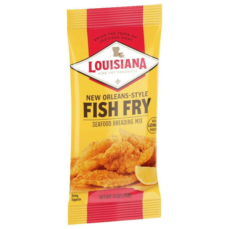Louisiana New Orleans Style Crispy Fish Fry Coating Mix, 10 oz