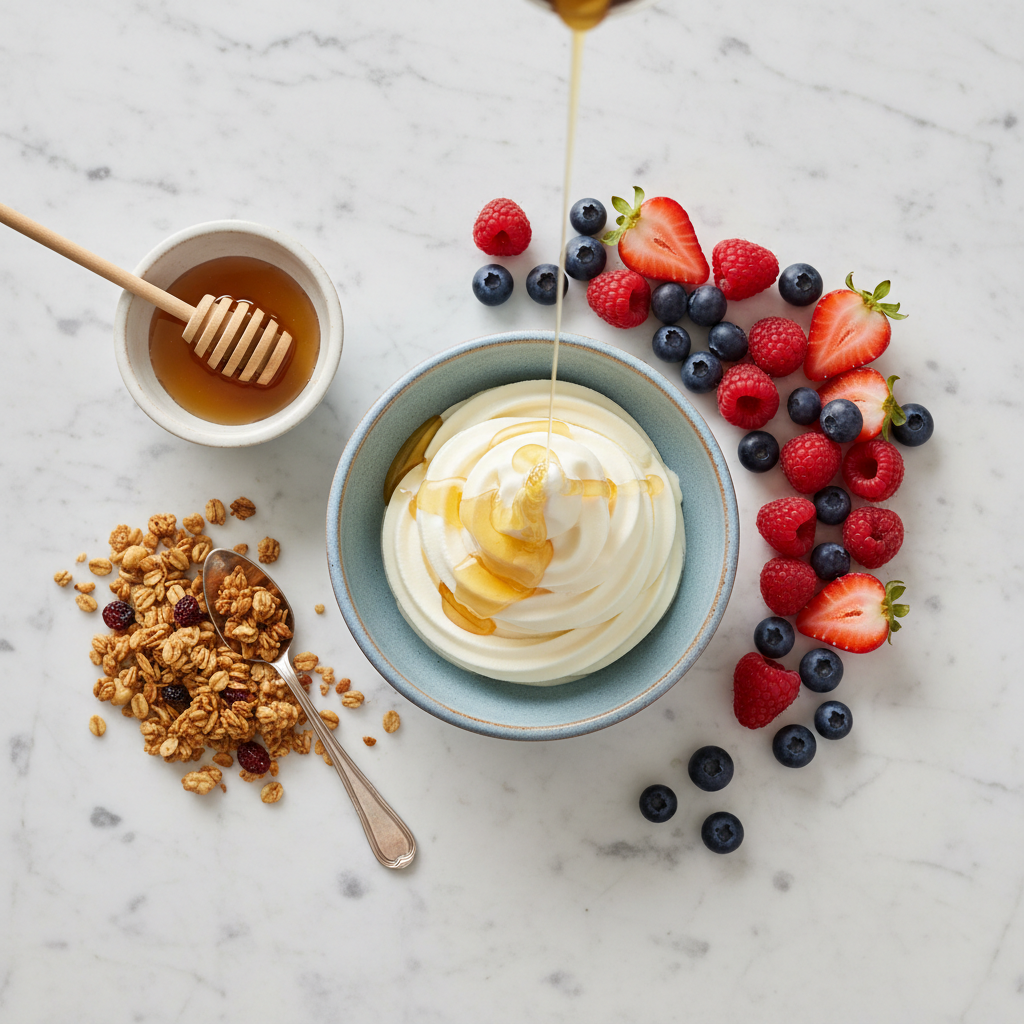 Rubicone Premium Frozen Yogurt — Ingredient Flat Lay