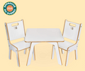 Mini Curieux Adjustable Wooden Table and Chair Kit for Kids