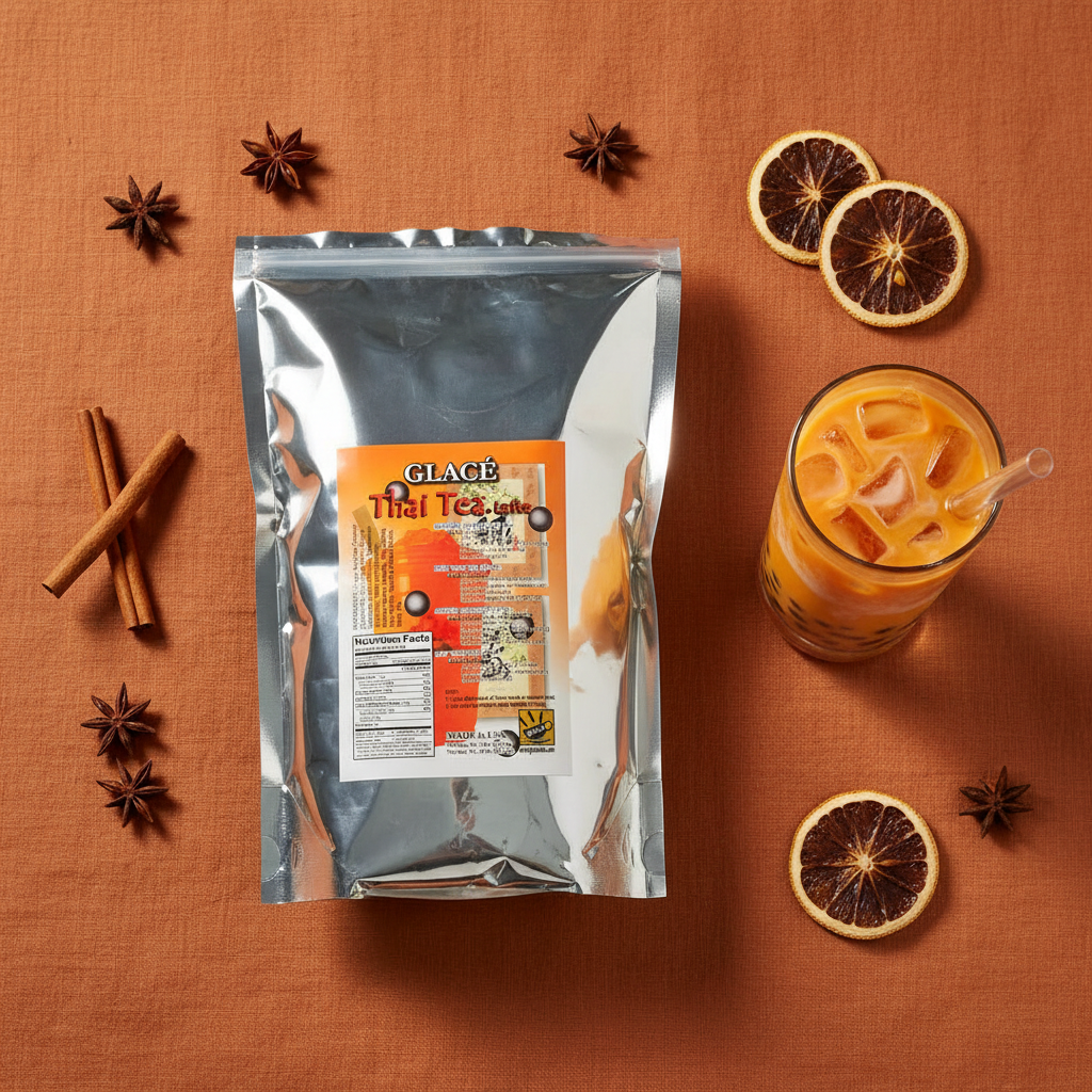 Thai Tea Flat Lay